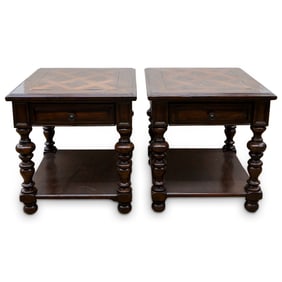 Pair Bernhardt Wooden Side Tables