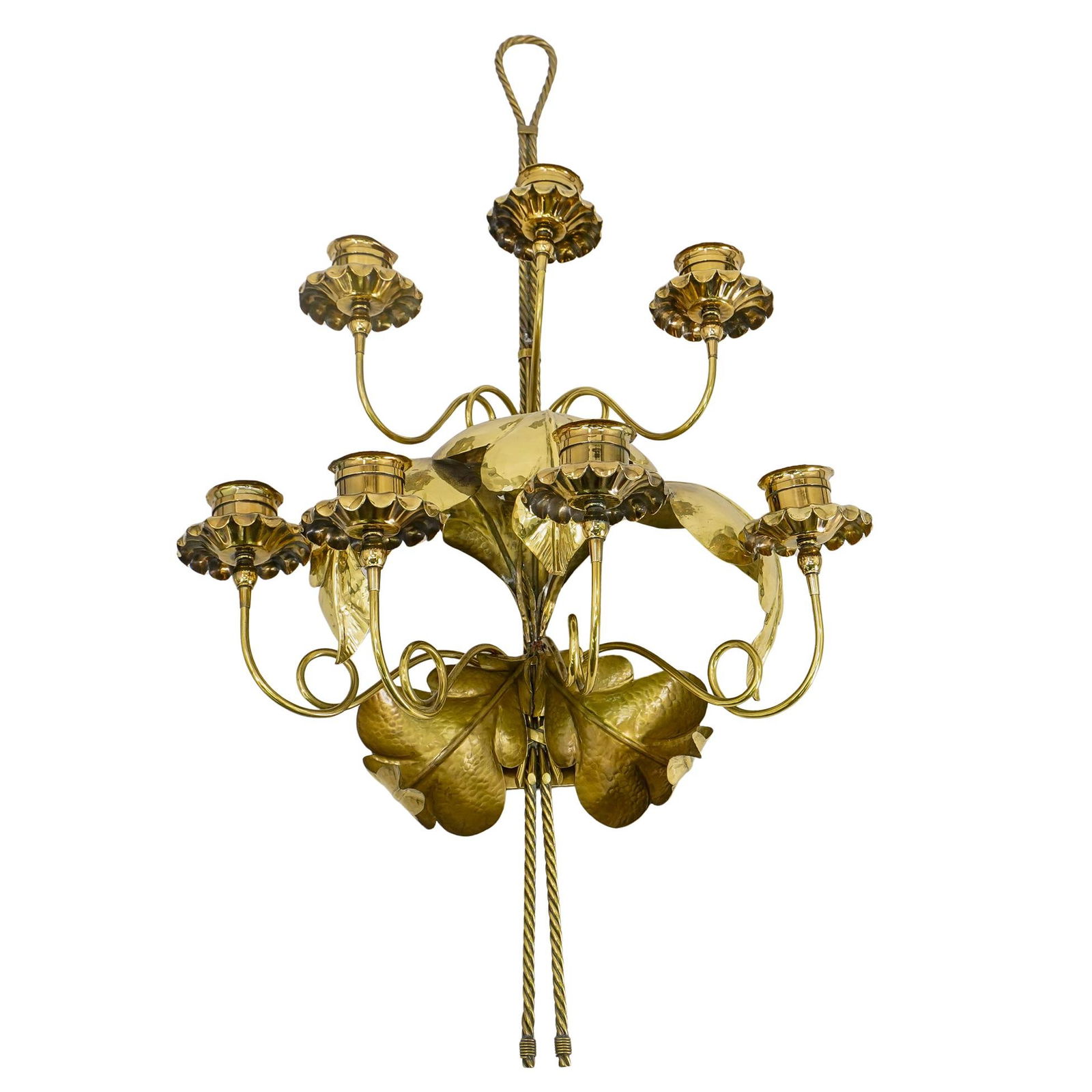 Maison Jansen Style Brass Seven Light Wall Sconce (1 of 5)
