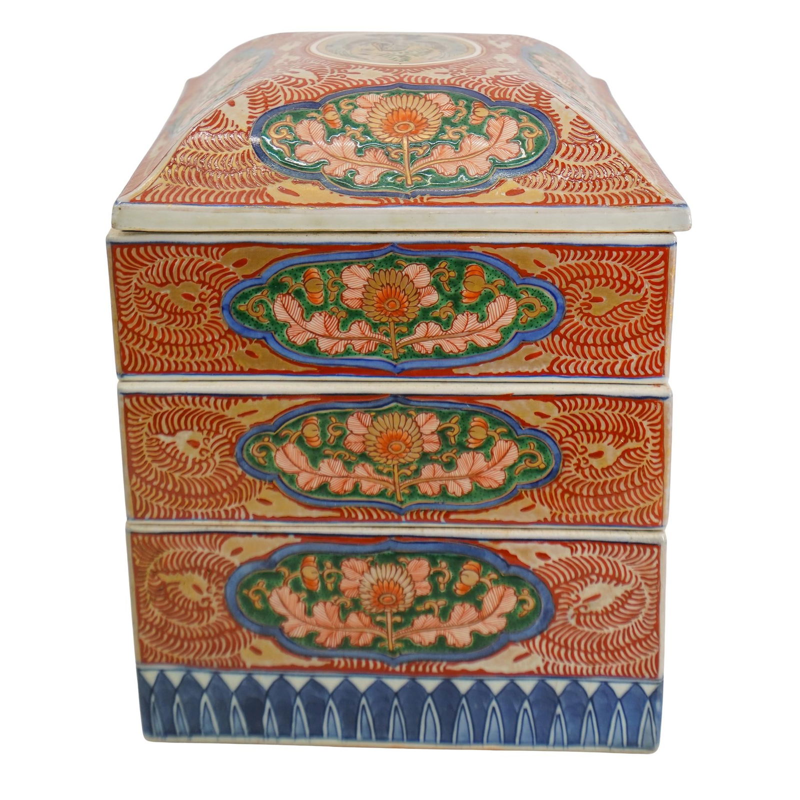 Antique Japanese Kutani Porcelain Stacking Box (1 of 5)