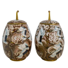 Japanese Cloisonne Covered Jars
