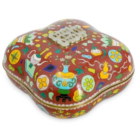 Antique Cloisonne Covered Box