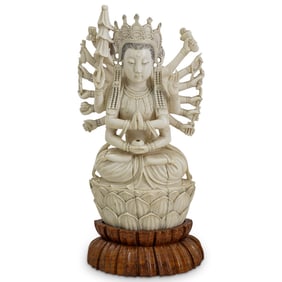 19th C. Carved Buddhist Deity