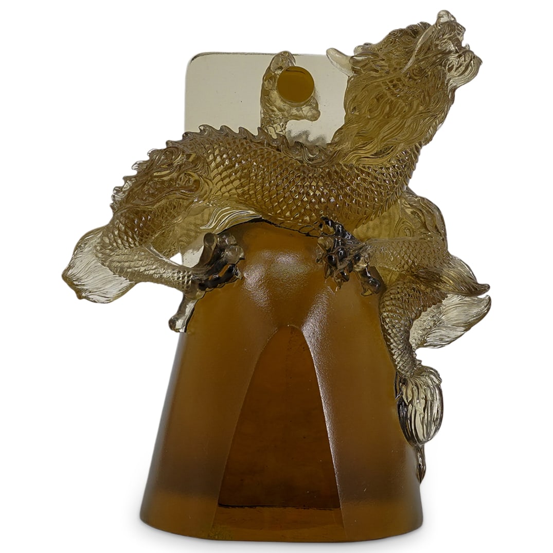 Chinese Tittot Crystal Dragon Paperweight (1 of 5)