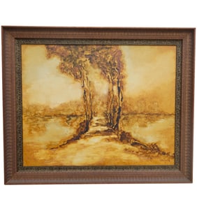 Impressionist Oil on Canvas Landscape Painting