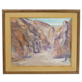 Carl Oscar Borg (American, 1897-1947) Oil on Canvas Landscape