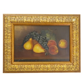 Manner of Robert Spear Dunning (1829-1905) Fruit Still Life Oil Painting