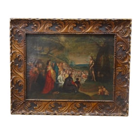 19th Cent. Oil On Copper Religious Painting