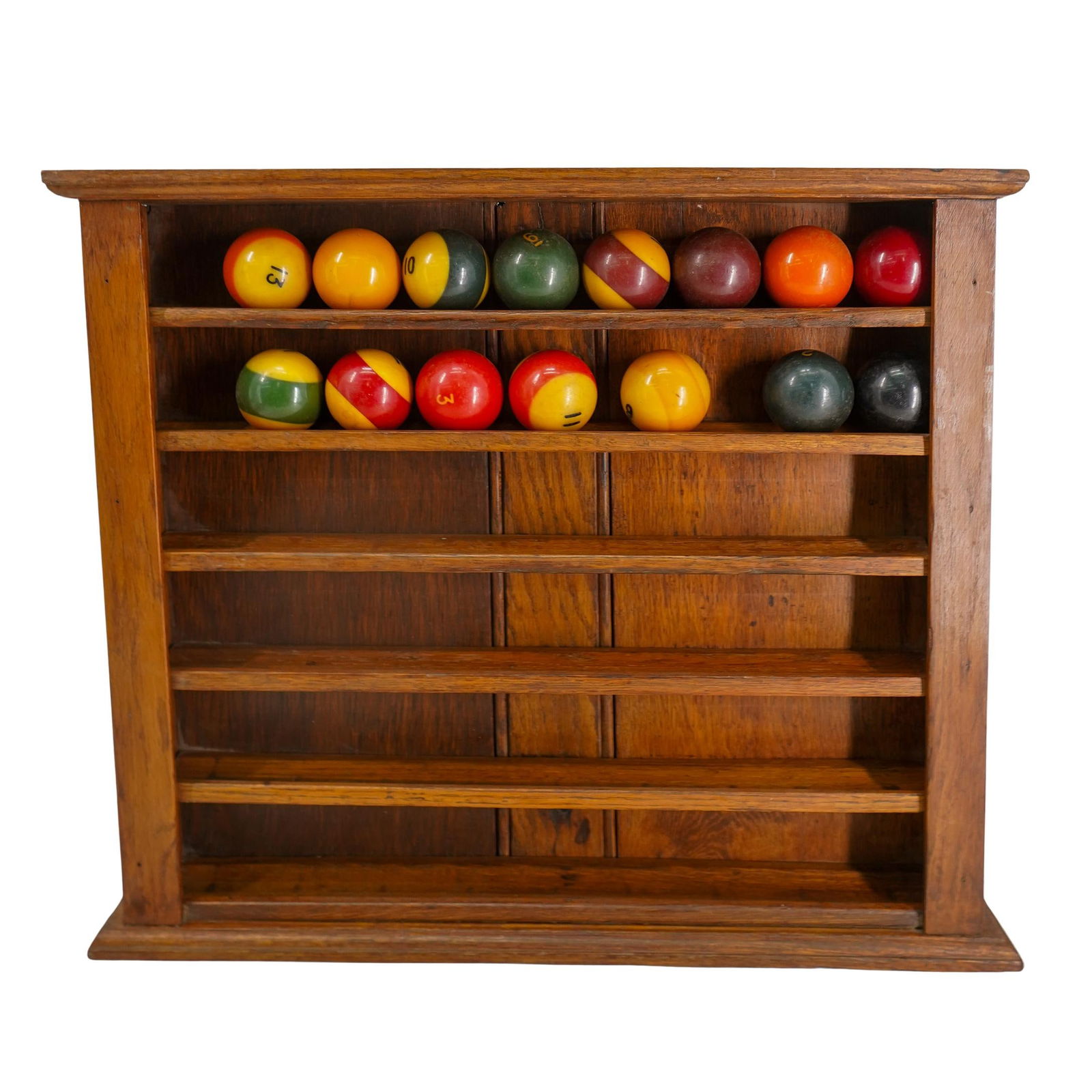 Antique American Oak Billiard Ball Rack (1 of 4)