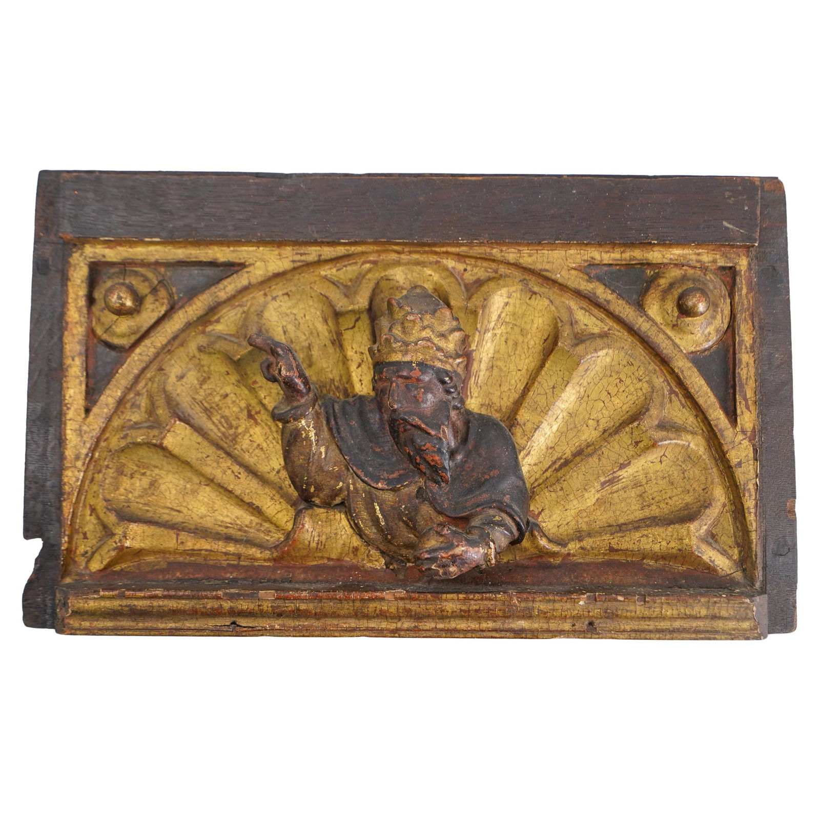 Antique Italian Carved Giltwood Religious Plaque (1 of 4)