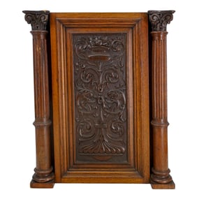 Antique Architectural Carved Wood Panel