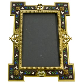 Brass Gothic Revival Picture Frame