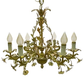 European Brass Antique Chandelier