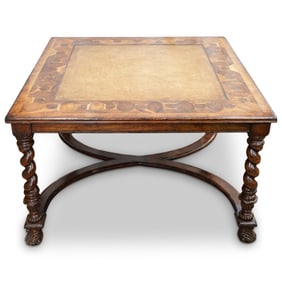 Vintage Carved Wooden Accent Table