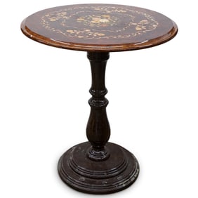 Italian Lacquered Marquetry Table