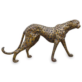 Life Size Bronze Cheetah Sculpture