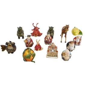 (14 pcs) Assorted Figurine Trinket Boxes