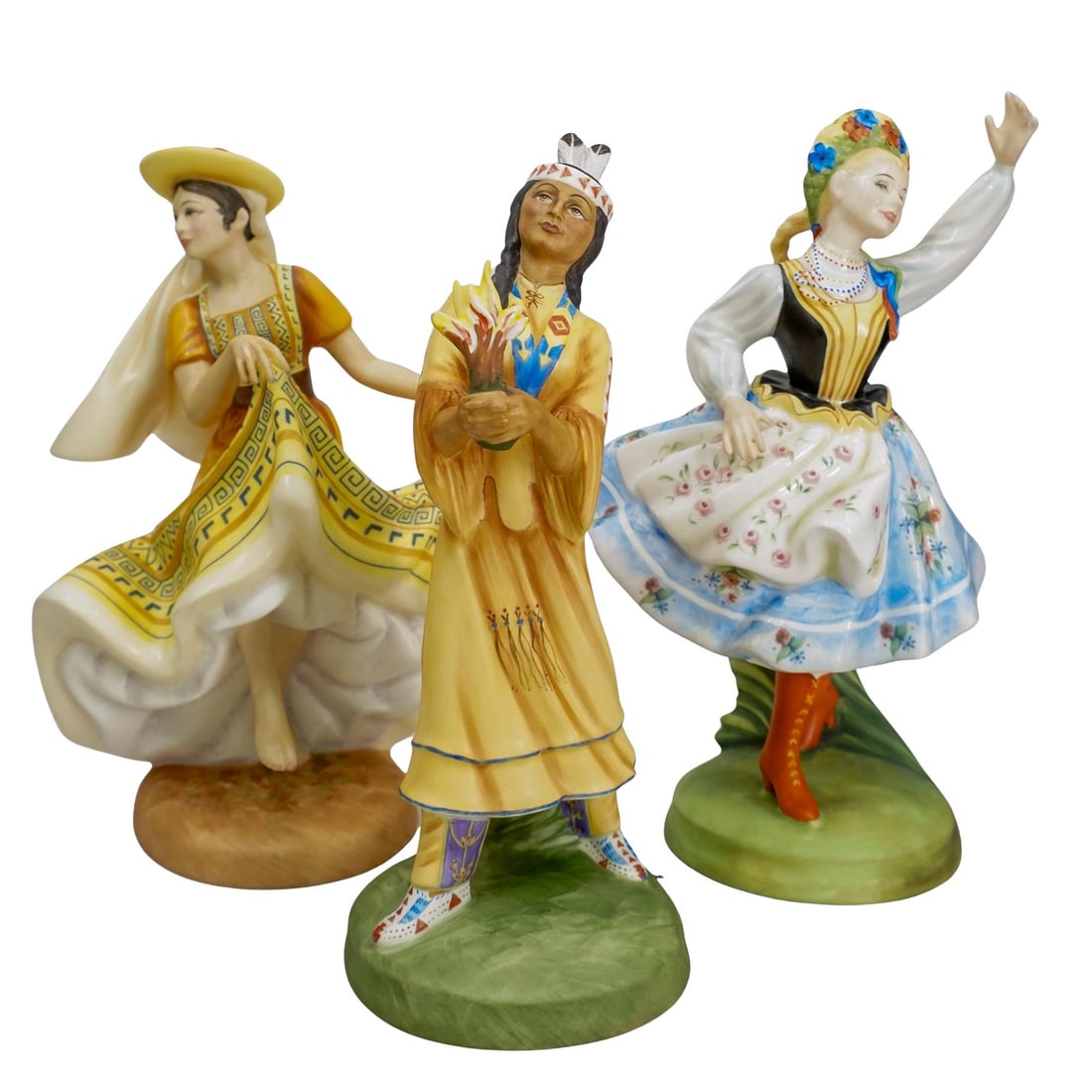 (3 Pc) Royal Doulton "Dancers of the World" Porcelain Figurines (1 of 6)