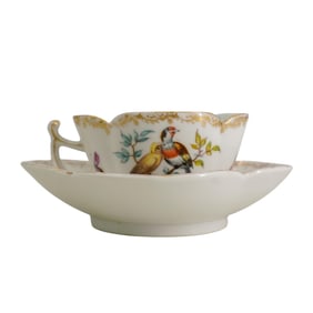 (2 Pc) Helena Wolfsohn Dresden Porcelain Teacup & Saucer