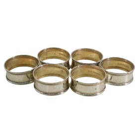 (6 Pc) Ari D. Norman Sterling Silver Napkin Rings
