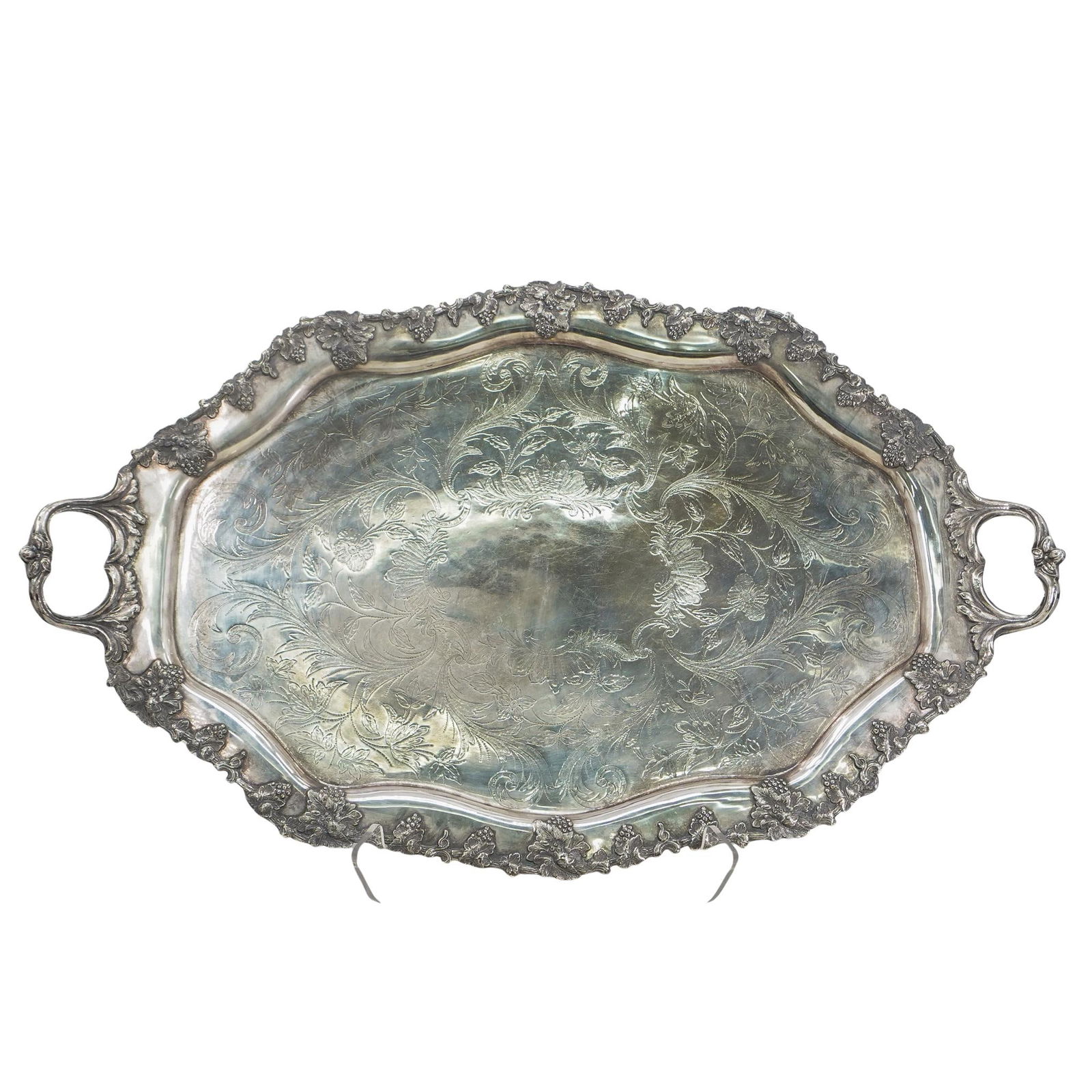 Antique American E.G. Webster Silver-plated Tray (1 of 7)