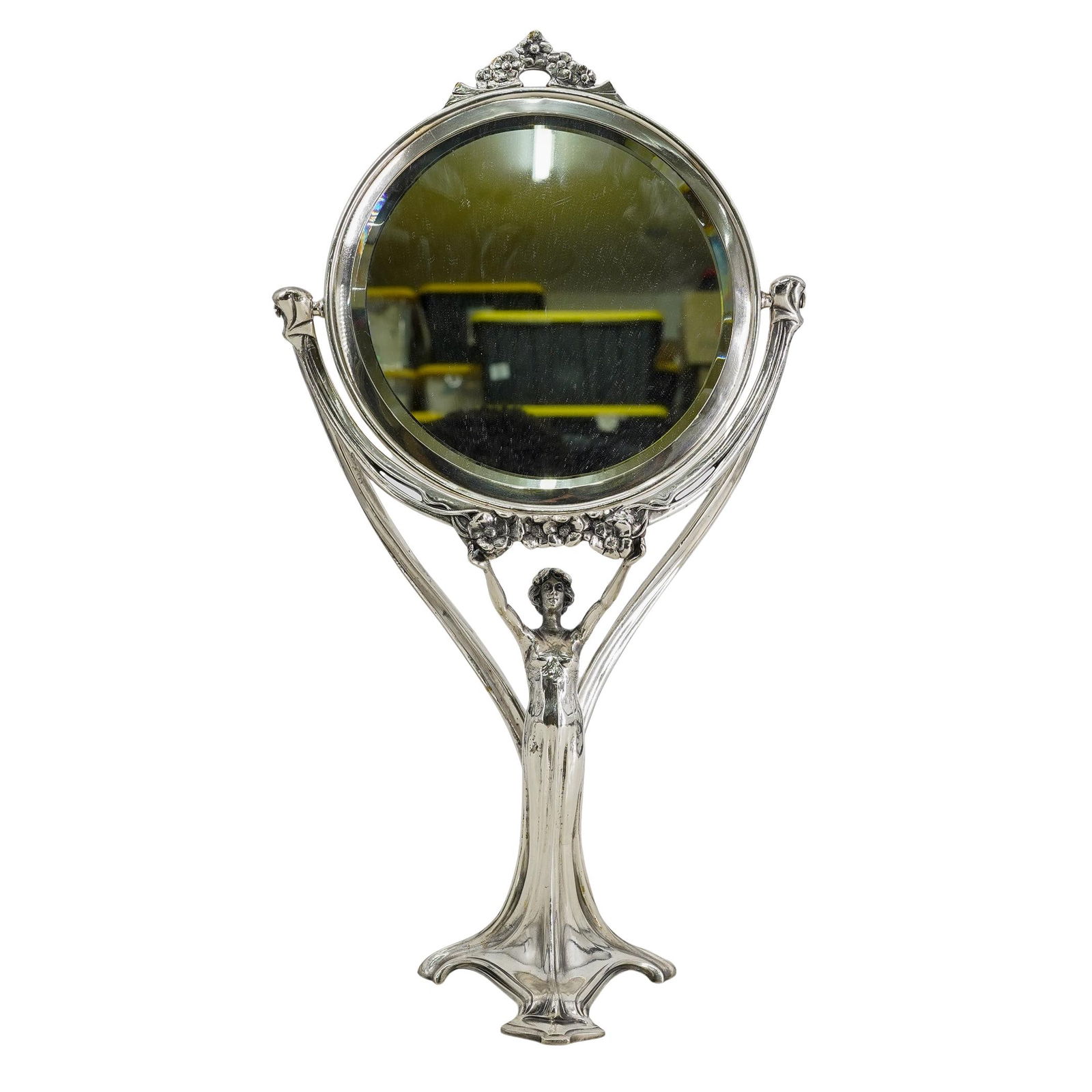 WMF Art Nouveau Silver Plated Vanity Mirror (1 of 4)