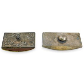 (2 Pc) Sterling Silver Ink Blotters