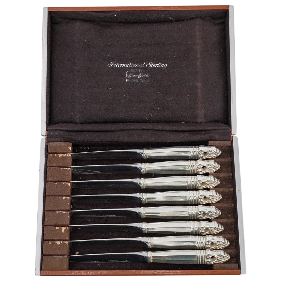 (8 Pc) International Sterling Silver Knife Set (1 of 5)