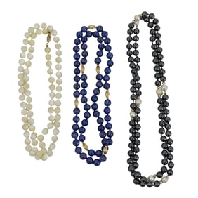 (3 Pc) Vintage Beaded Necklaces