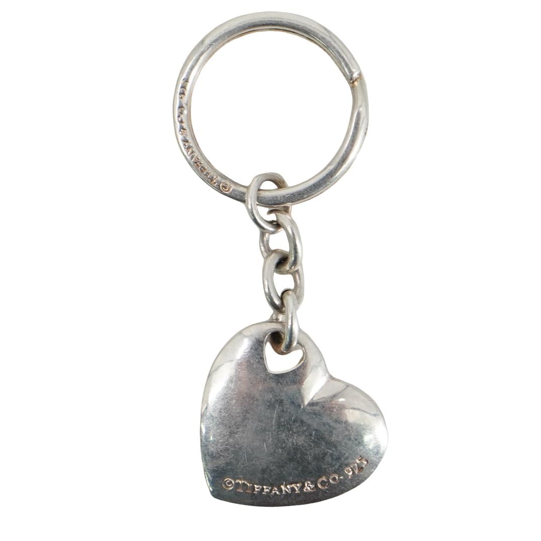 Tiffany & Co. Sterling Silver Heart Dangle Key Chain (1 of 3)