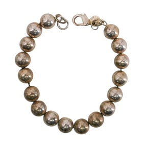 Tiffany & Co. Sterling Silver Round Beaded Bracelet
