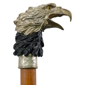 Sterling Silver Figural Bald Eagle Cane