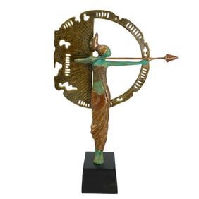 Art Deco Bronze Figure of a Female Warrior