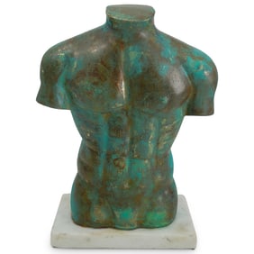 Modernist Mixed Metal Torso Figure