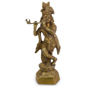 Indian Bronze Lord Krishna Statue