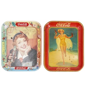 (2 pcs) Coca-Cola Trays Collectibles