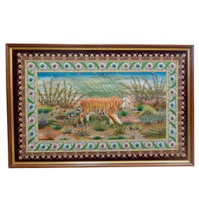 (2 Pc) Indian Zardozi Embroidery on Velvet