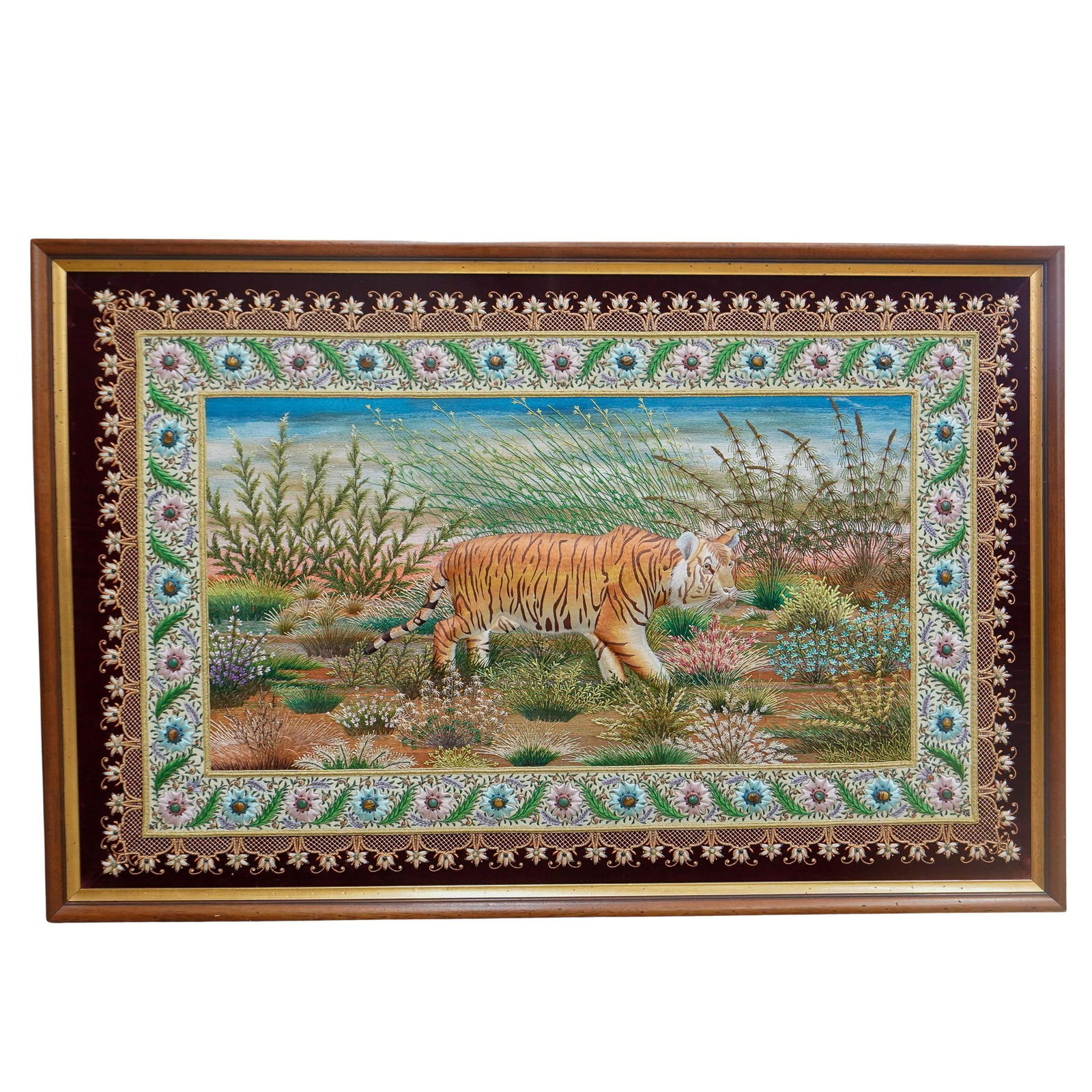 (2 Pc) Indian Zardozi Embroidery on Velvet (1 of 5)