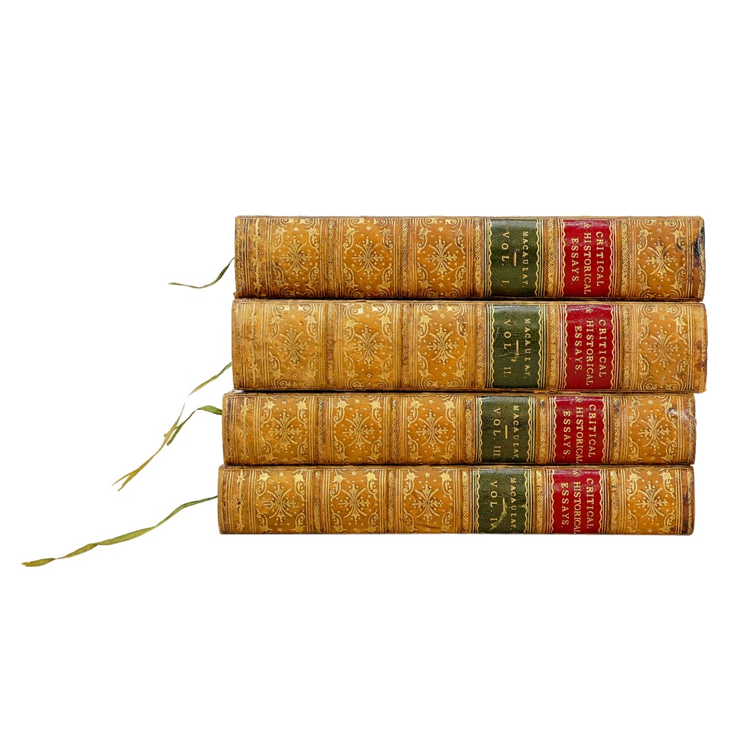 (4 pc) Macaulay Critical Historical Essays, Vol. I-IV (1 of 7)