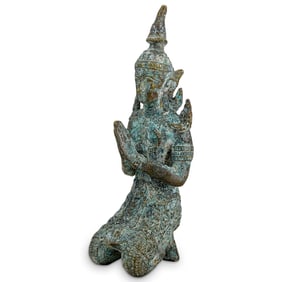 Indian Mixed Metal Prayer Kneeling Figure