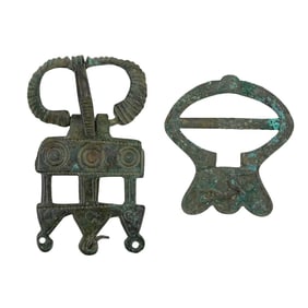 (2 Pc) Ancient Roman Belt Buckles