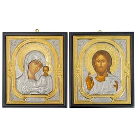 (2 pc) Orthodox Icon Lady of Kazan and the Almighty