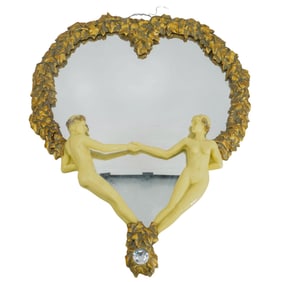 Carved Heart Shaped Mirror