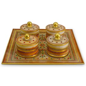 (5 Pc) Indian Marble Tray