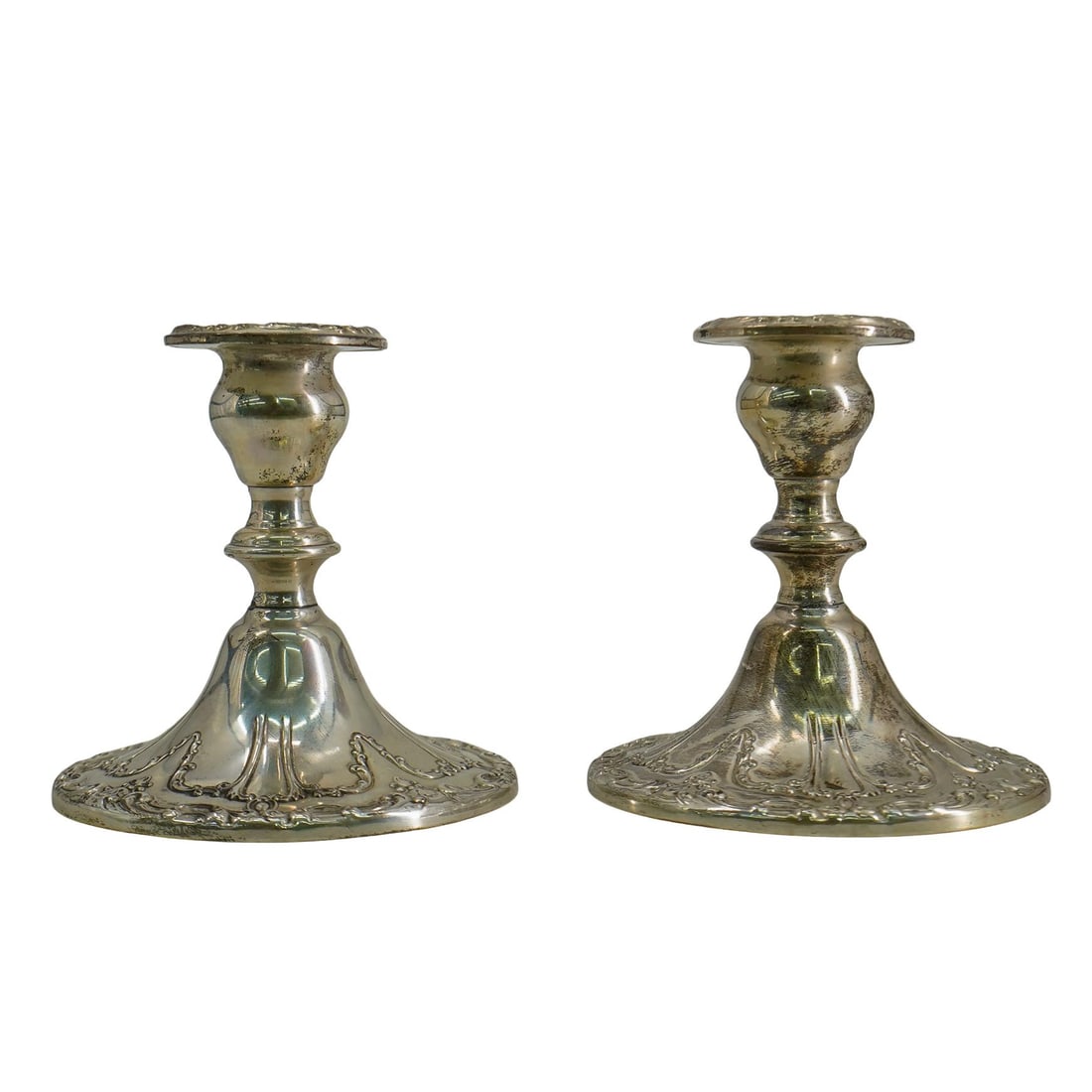 (2 Pc) Gorham Sterling Silver "Chantilly-Duchess" Candleholders (1 of 7)
