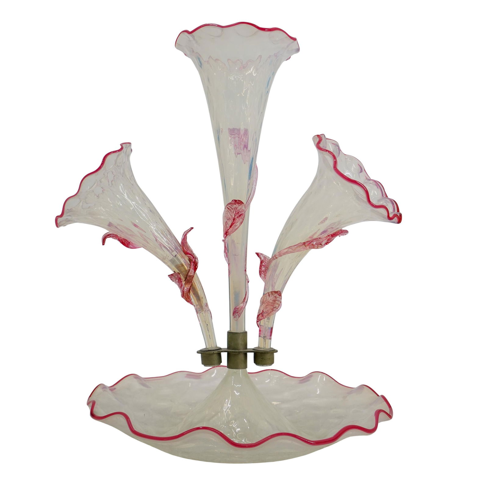 Antique Victorian Opalescent Glass Centerpiece Epergne (1 of 5)