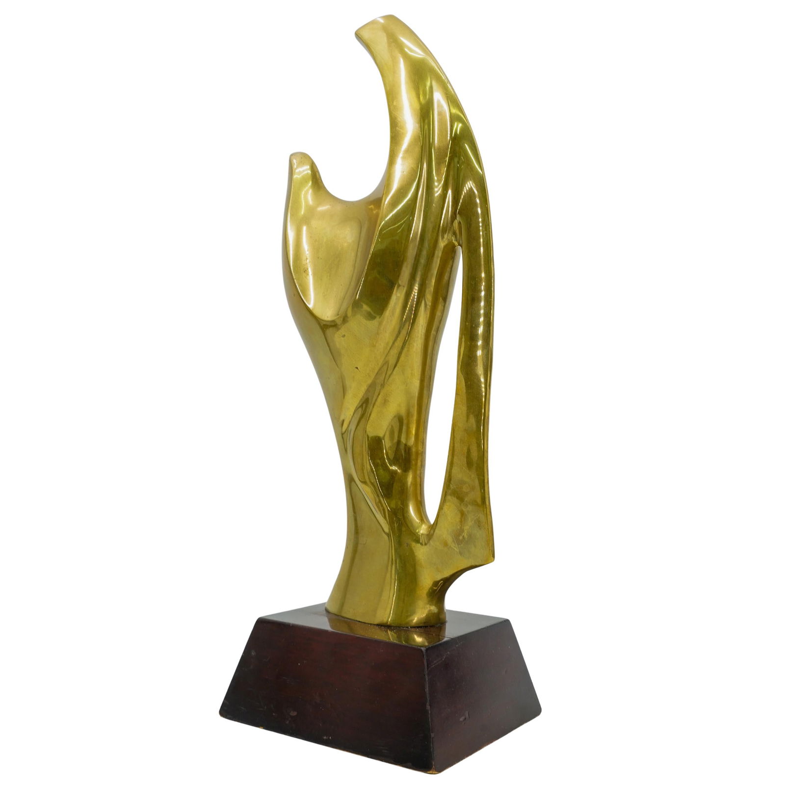 Attr. to Alain Chervet Abstract Brass Sculpture (1 of 5)