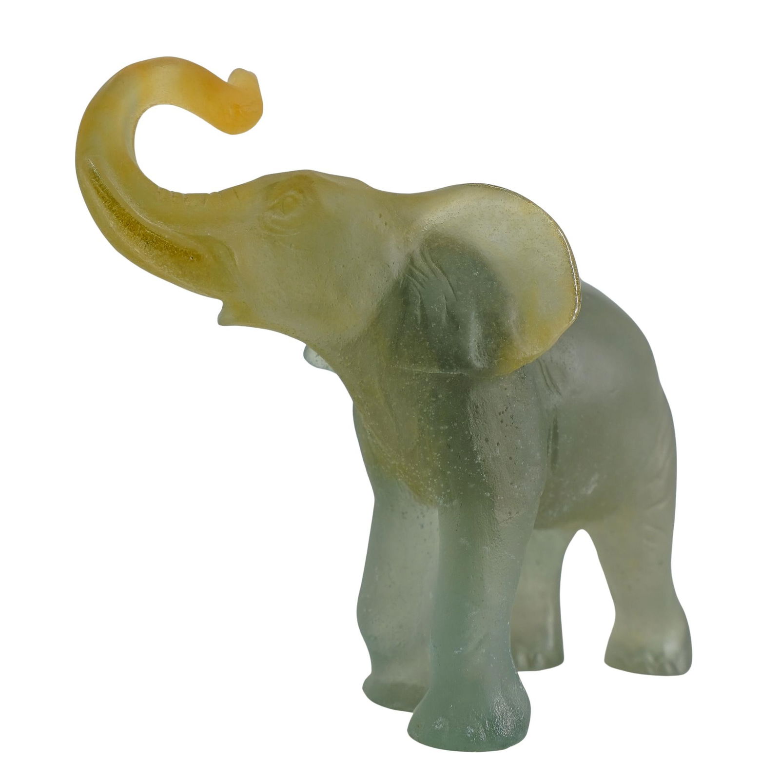 Daum Pate-De-Verre Glass Elephant Figural Sculpture (1 of 4)