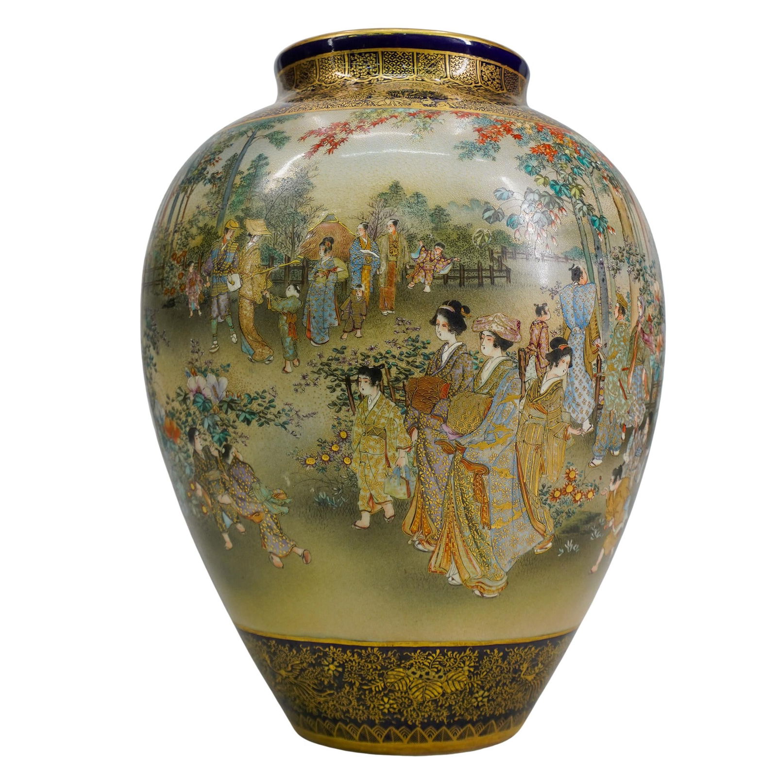 Japanese Meiji Period Satsuma Porcelain Vase (1 of 8)