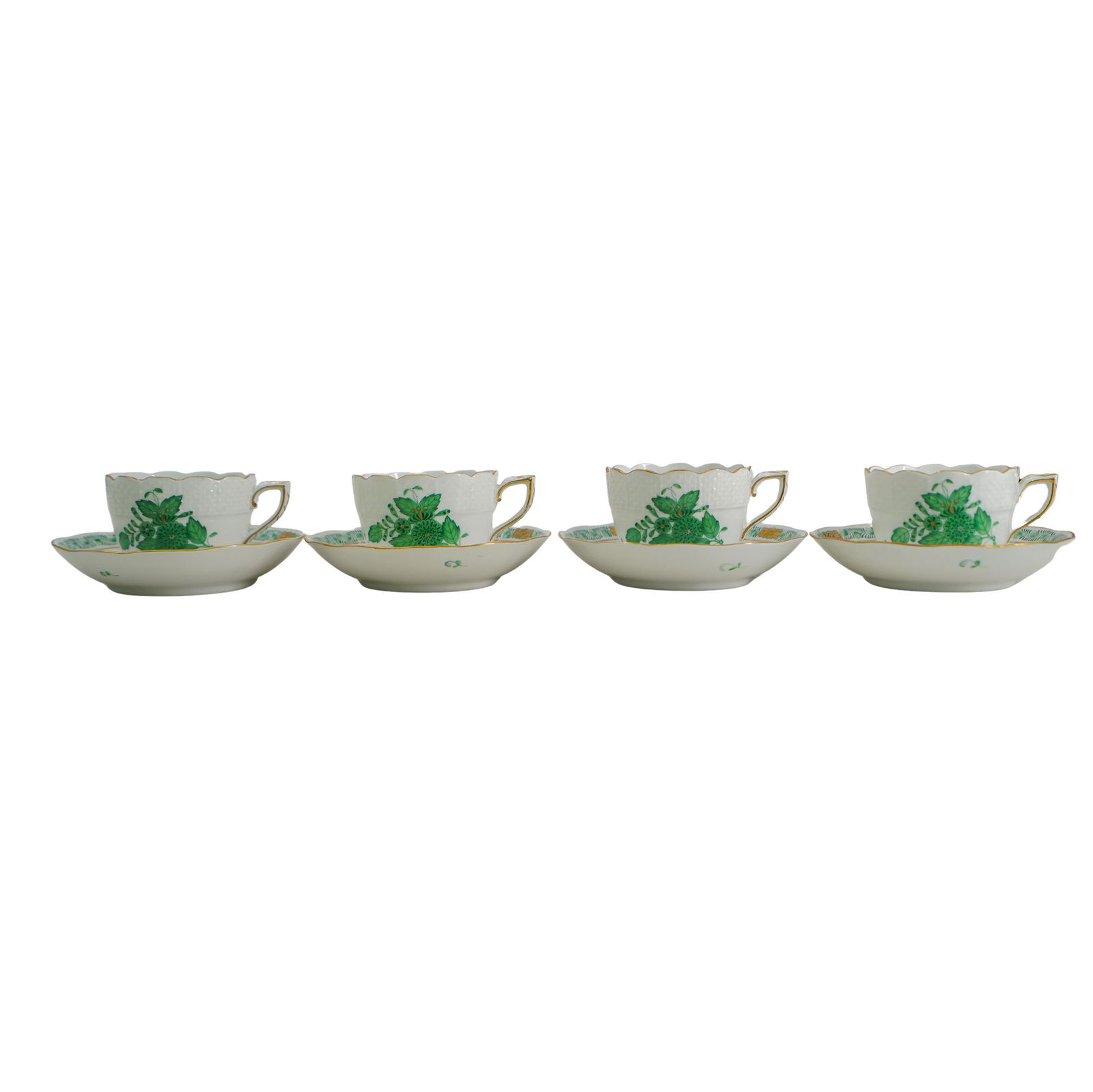 (8 Pc) Herend Porcelain "Chinese Bouquet Green" Demitasse Set (1 of 13)
