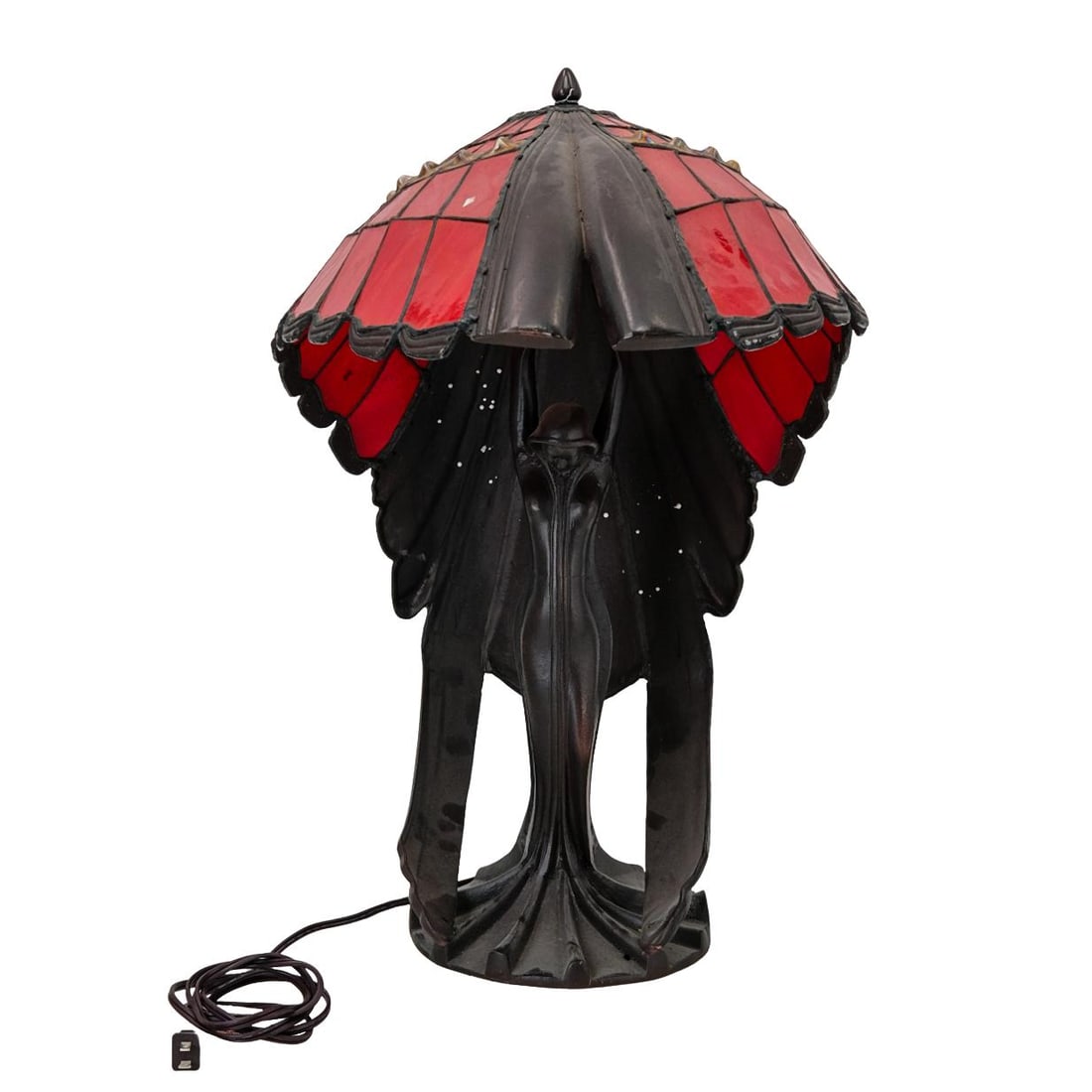 Tiffany Style Stained Glass Table Lamp (1 of 7)